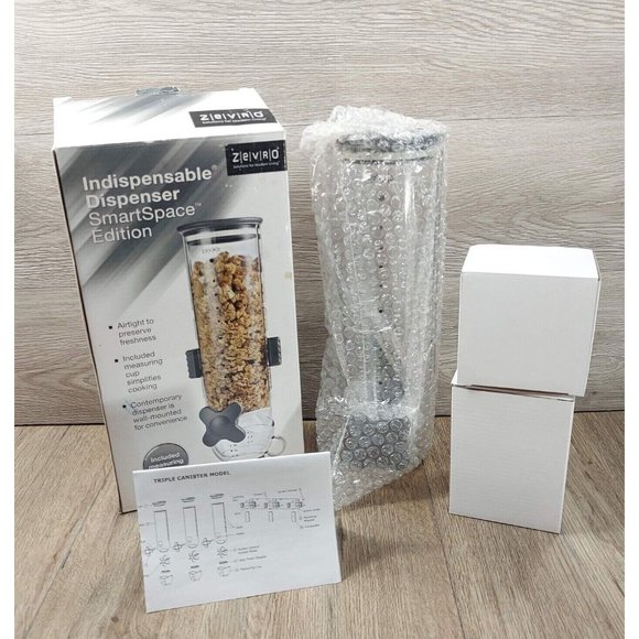 Zevro SmartSpace Wall Mount Single Dry-Food Canister Dispenser w/Measuring Cup - Picture 4 of 10